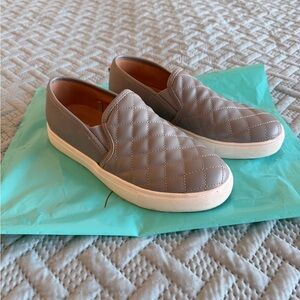 Steve Madden Quilted Gray Slip-Ons